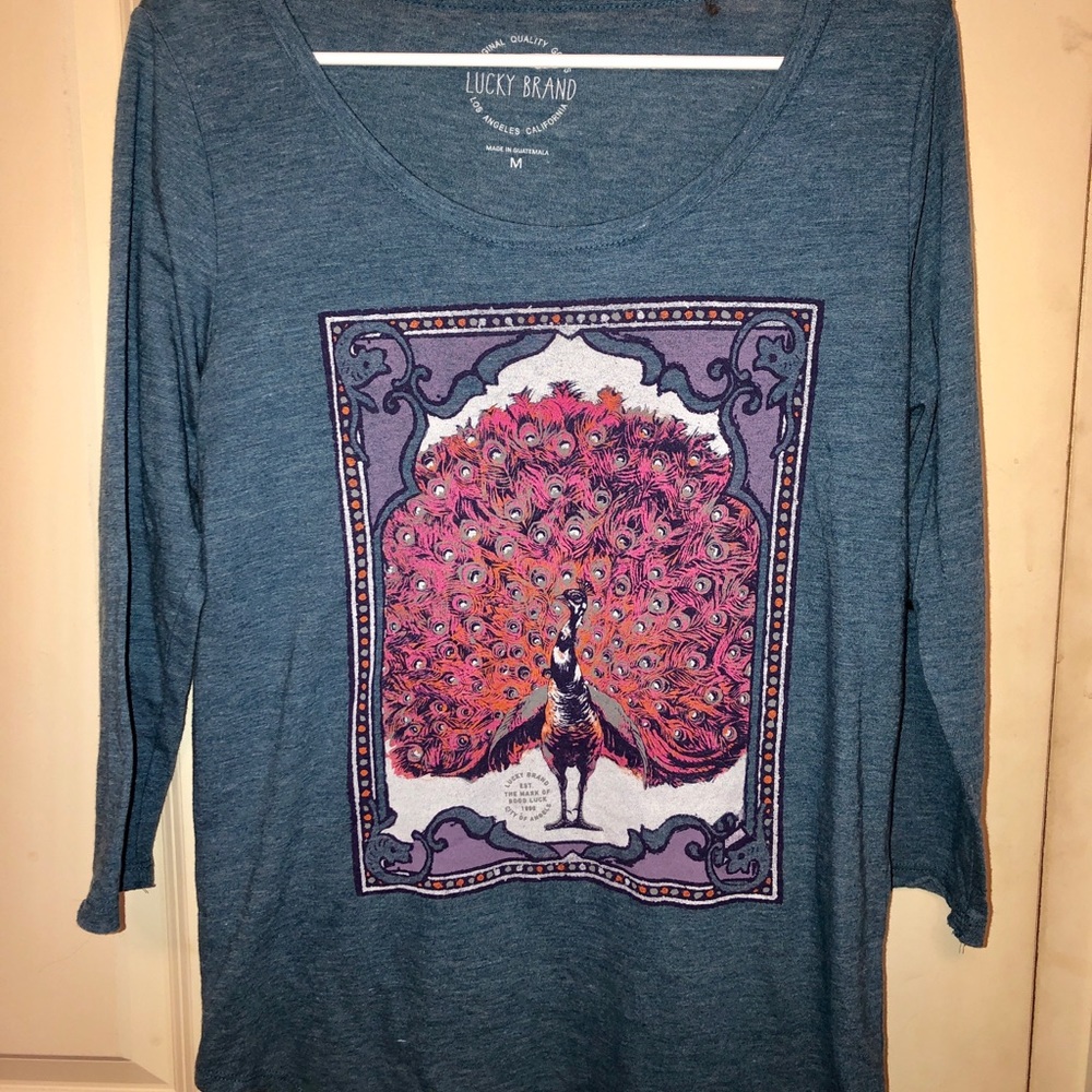 Lucky Brand comfy peacock tee